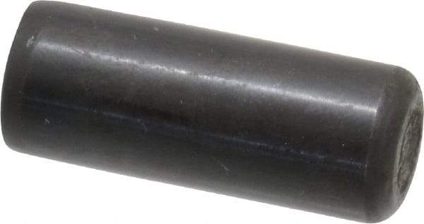Holo-Krome - 1/2" Diam x 1-1/4" Pin Length Grade 8 Alloy Steel Standard Dowel Pin - Black Luster Finish, C 47-58 & C 60 (Surface) Hardness, 1 Beveled & 1 Rounded End - Exact Industrial Supply