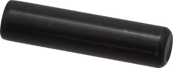 Holo-Krome - 1/2" Diam x 2" Pin Length Grade 8 Alloy Steel Standard Dowel Pin - Black Luster Finish, C 47-58 & C 60 (Surface) Hardness, 1 Beveled & 1 Rounded End - Exact Industrial Supply