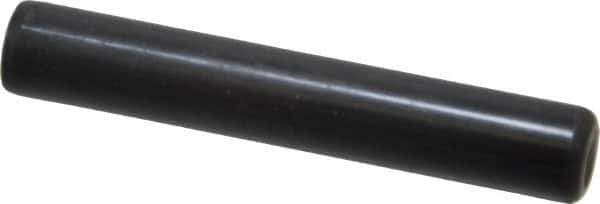 Holo-Krome - 1/2" Diam x 3" Pin Length Grade 8 Alloy Steel Standard Dowel Pin - Black Luster Finish, C 47-58 & C 60 (Surface) Hardness, 1 Beveled & 1 Rounded End - Exact Industrial Supply