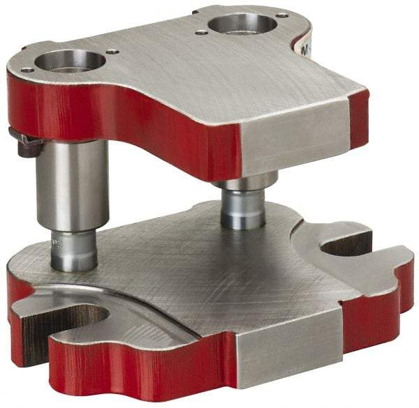 Anchor Danly - 5" Guide Post Length, 1-3/8" Die Holder Thickness, 7" Radius, Back Post Steel Die Set - 8-3/4" Overall Width x 6-5/16" Overall Depth - Exact Industrial Supply