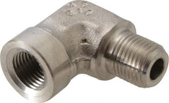 Made in USA - 1/8" Grade 316 Stainless Steel Pipe Fitting - FNPTF x MNPTF End Connections - Exact Industrial Supply