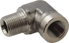 Made in USA - 3/8" Grade 316 Stainless Steel Pipe Fitting - FNPTF x MNPTF End Connections - Exact Industrial Supply