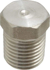 Made in USA - 1/4" Grade 316 Stainless Steel Pipe Hex Head Plug - MNPTF End Connections - Exact Industrial Supply