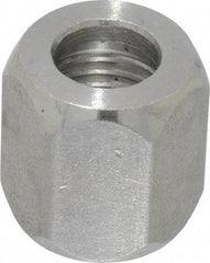 Made in USA - 1/4" Tube OD, 37° Stainless Steel Flared Tube Nut - 7/16-20 UNF, Flare Ends - Exact Industrial Supply