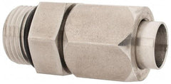 Made in USA - 1/2" Tube OD, 37° Stainless Steel Flared Tube Male Connector - 3/4-16 UNF, Flared to Male SAE O-Ring Ends - Exact Industrial Supply