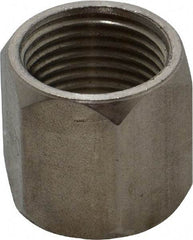 Made in USA - 1/2" Tube OD, 37° Stainless Steel Flared Tube Nut - 3/4-16 UNF, Flare Ends - Exact Industrial Supply
