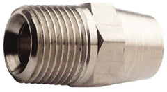 Made in USA - 3/4" Grade 304 Stainless Steel Pipe Hex Nipple - MNPT x Butt Weld End Connections - Exact Industrial Supply
