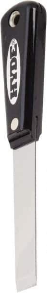 Hyde Tools - 3/4" Wide Chisel Edge Blade Carbon Steel Putty Knife - Stiff, Nylon Handle - Exact Industrial Supply