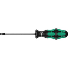 Wera - T15 Torx Driver - 3-1/8" Blade Length, 7-1/64" OAL, Ergonomic Handle, Chrome Plated Steel - Exact Industrial Supply
