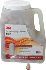 3M - 2, 18 to 5, 12 AWG, 600 Volt, Flame Retardant, Wing Twist on Wire Connector - Red & Tan, 221°F - Exact Industrial Supply