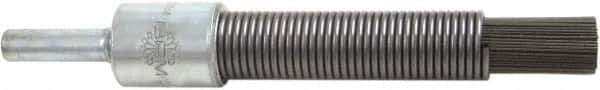 Brush Research Mfg. - 1/2" Brush Diam, End Brush - 1/4" Diam Shank, 1,200 Max RPM - Exact Industrial Supply