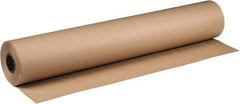 Made in USA - 900' Long x 48" Wide Roll of Recycled Kraft Paper - 8-1/2" OD, 40 Lb Paper Weight, 53 Lb per Roll - Exact Industrial Supply