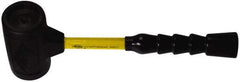 NUPLA - 6 Lb Head 3" Face Tough Polymer Nonmarring Hammer without Faces - 15-1/2" OAL, Fiberglass Handle - Exact Industrial Supply