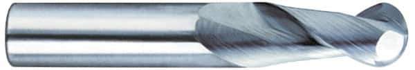 SGS - 3/4", 1" LOC, 3/4" Shank Diam, 6" OAL, 2 Flute, Solid Carbide Square End Mill - Single End, TiB2 Finish, Spiral Flute, 35° Helix, Centercutting, Right Hand Cut, Right Hand Flute, Series 47E - Exact Industrial Supply