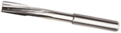 Kennametal - 5.5mm Carbide-Tipped 4 Flute Chucking Reamer - Helical Flute, 6mm Straight Shank, 12mm Flute Length, 74mm OAL - Exact Industrial Supply