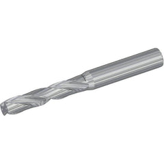 Screw Machine Length Drill Bit: 0.6496″ Dia, 180 °, Solid Carbide Bright/Uncoated, Right Hand Cut, Spiral Flute, Straight-Cylindrical Shank, Series B707A-FBS