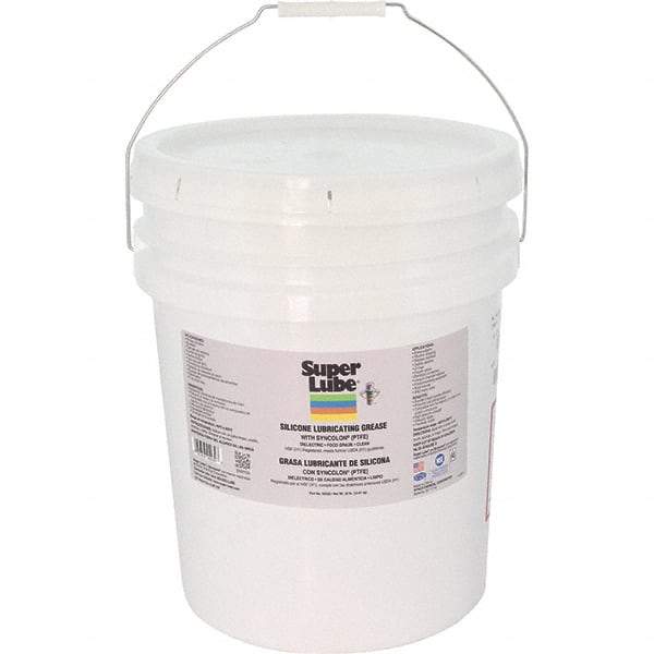 Synco Chemical - 30 Lb Pail Silicone General Purpose Grease - Translucent White/Gray, Food Grade, 500°F Max Temp, NLGIG 2, - Exact Industrial Supply