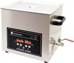 Graymills - Bench Top Water-Based Ultrasonic Cleaner - 0.8 Gal Max Operating Capacity, 304 Stainless Steel Tank, 234.95mm High x 10-1/2" Long x 6-1/2" Wide, 120 Input Volts - Exact Industrial Supply