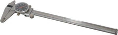 Value Collection - 0" to 8" Range, 0.001" Graduation, 0.1" per Revolution, Dial Caliper - Black Face - Exact Industrial Supply