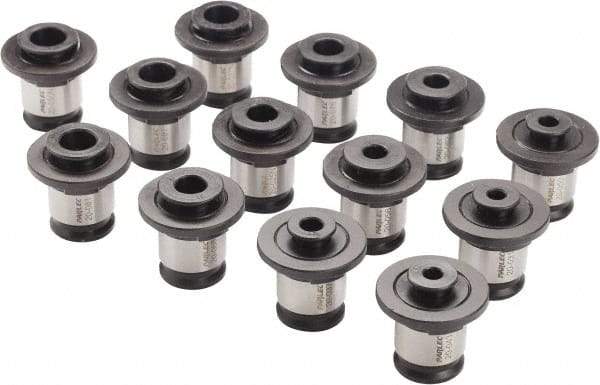 Parlec - 5/16 to 7/8 Inch Tap, Tapping Adapter Set - 1.22 Inch Ouside Shank Diameter, 5/16, 3/8, 7/16, 1/2, 9/16, 5/8, 11/16, 3/4, 13/16, 7/8 Inch Tap, 2 Adapter, Quick Change - Exact Industrial Supply