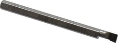 Accupro - 0.11" Min Bore Diam, 0.2" Max Bore Depth, 1/8 Shank Diam, Boring Bar - Left Hand Cut, Solid Carbide, Bright Finish - Exact Industrial Supply