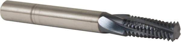 Accupro - M10x1.50 Metric Coarse, 0.3" Cutting Diam, 4 Flute, Solid Carbide Helical Flute Thread Mill - Internal Thread, 3/4" LOC, 75mm OAL, 5/16" Shank Diam - Exact Industrial Supply