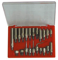 Value Collection - 0.001" Graduation, 0-100 Dial Reading, Indicator & Base Kit - 2" Base Length x 2" Base Width x 2-1/2" Base Height, 2-3/16" Dial Diam - Exact Industrial Supply