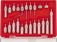Value Collection - 22 Piece, #4-48 Inch Thread, Steel, Drop Indicator Point Kit - Use With Measuring Tool Kits 135-0010, 135-0011, 135-0006, 135-0007, 135-0012, 135-0013 - Exact Industrial Supply