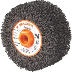 WALTER Surface Technologies - 4-1/2" Diam, Aluminum Oxide Unmounted Flap Wheels - 5/8" Hole, 2" Wide, Nonwoven, Coarse Grade, 3,800 Max RPM - Exact Industrial Supply