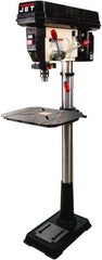 Jet - 16-1/2" Swing, Variable Speed Pulley Drill Press - Variable Speed, 3/4 hp, Single Phase - Exact Industrial Supply