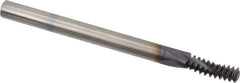 Allied Machine and Engineering - 1/4-20 UNC, 0.18" Cutting Diam, 3 Flute, Solid Carbide Helical Flute Thread Mill - Internal Thread, 1/2" LOC, 2-1/2" OAL, 3/16" Shank Diam - Exact Industrial Supply