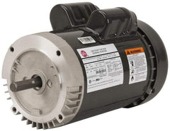 US Motors - 3/4 hp, TEFC Enclosure, No Thermal Protection, 1,140 RPM, 115/230 Volt, 60 Hz, Single Phase Capacitor Start-Cap Run Motor - Size 56C Frame, C-Face Mount, 1 Speed, Ball Bearings, 12.2/6.1 Full Load Amps, B Class Insulation, Reversible - Exact Industrial Supply