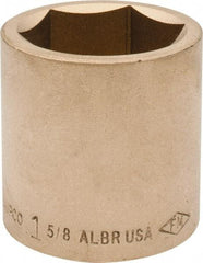Ampco - 1-5/8", 3/4" Drive, Standard Hand Socket - 6 Points, 2-1/4" OAL, Aluminum Bronze - Exact Industrial Supply