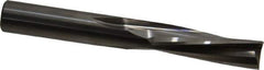 Onsrud - 1/2" Cutting Diam x 1-5/8" Length of Cut, 3 Flute, Downcut Spiral Router Bit - Uncoated, Right Hand Cut, Solid Carbide, 4" OAL x 1/2" Shank Diam, Three Edge, 10° Helix Angle - Exact Industrial Supply