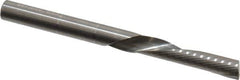 Onsrud - 1/4" Cutting Diam x 1-1/4" Length of Cut, 1 Flute, Downcut Spiral Router Bit - Uncoated, Right Hand Cut, Solid Carbide, 3" OAL x 1/4" Shank Diam, Single Edge, 22° Helix Angle - Exact Industrial Supply