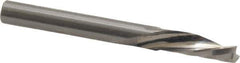 Onsrud - 1/4" Cutting Diam x 3/4" Length of Cut, 1 Flute, Downcut Spiral Router Bit - Uncoated, Right Hand Cut, Solid Carbide, 2-1/2" OAL x 1/4" Shank Diam, Single Edge, 21° Helix Angle - Exact Industrial Supply