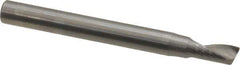 Onsrud - 7/32" Cutting Diam x 7/16" Length of Cut, 1 Flute, Upcut Spiral Router Bit - Uncoated, Right Hand Cut, Solid Carbide, 2-1/2" OAL x 1/4" Shank Diam, Single Edge, 22° Helix Angle - Exact Industrial Supply