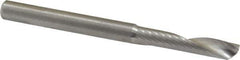 Onsrud - 1/4" Cutting Diam x 1-1/4" Length of Cut, 1 Flute, Upcut Spiral Router Bit - Uncoated, Right Hand Cut, Solid Carbide, 3" OAL x 1/4" Shank Diam, Single Edge, 22° Helix Angle - Exact Industrial Supply