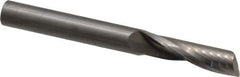 Onsrud - 3/8" Cutting Diam x 1-3/8" Length of Cut, 1 Flute, Upcut Spiral Router Bit - Uncoated, Right Hand Cut, Solid Carbide, 3-1/2" OAL x 3/8" Shank Diam, Single Edge, 22° Helix Angle - Exact Industrial Supply