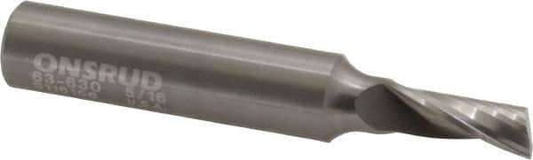 Onsrud - 5/16" Cutting Diam x 3/4" Length of Cut, 1 Flute, Upcut Spiral Router Bit - Uncoated, Right Hand Cut, Solid Carbide, 3" OAL x 1/2" Shank Diam, Single Edge, 22° Helix Angle - Exact Industrial Supply