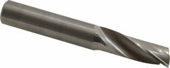 Onsrud - 1/2" Cutting Diam x 1-3/8" Length of Cut, 1 Flute, Upcut Spiral Router Bit - Uncoated, Right Hand Cut, Solid Carbide, 3-1/2" OAL x 1/2" Shank Diam, Single Edge, 22° Helix Angle - Exact Industrial Supply