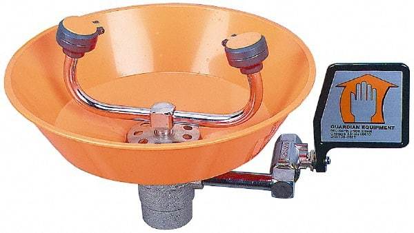 PRO-SAFE - Wall Mount, Plastic Bowl, Eyewash Station - 1/2" Inlet - Exact Industrial Supply