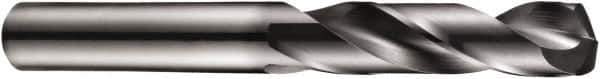 DORMER - 0.4055" 140° Spiral Flute Solid Carbide Screw Machine Drill Bit - TiAlN Finish, Right Hand Cut, 55mm Flute Length, 102mm OAL, Four Facet Split Point, Straight Shank, Through Coolant - Exact Industrial Supply