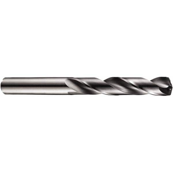 Jobber Length Drill Bit: 0.625″ Dia, 140 °, Solid Carbide TiAlN Finish, Right Hand Cut, Spiral Flute, Straight-Cylindrical Shank