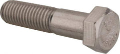 Value Collection - 9/16-18 UNF, 2-1/2" Length Under Head Hex Head Cap Screw - Partially Threaded, Grade 18-8 Stainless Steel, Uncoated, 13/16" Hex - Exact Industrial Supply