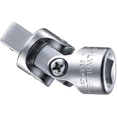 Socket Adapters & Universal Joints; Joint Type: Pin & Block; Male Size: 3/8; Female Size: 3/8; Maximum Operating Angle: 30  ™; Overall Length (Decimal Inch): 1.8600; Finish: Chrome-Plated