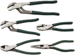 SK - 5 Piece Plier Set - Comes in Kit Roll - Exact Industrial Supply