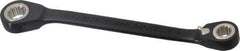 Proto - 7/32" x 9/32" 12 Point Spline Reversible Ratcheting Box Wrench - Double End, 11/16" Head Diam x 1/8" Head Thickness, 4-1/2" OAL, Steel, Black Chrome Finish - Exact Industrial Supply