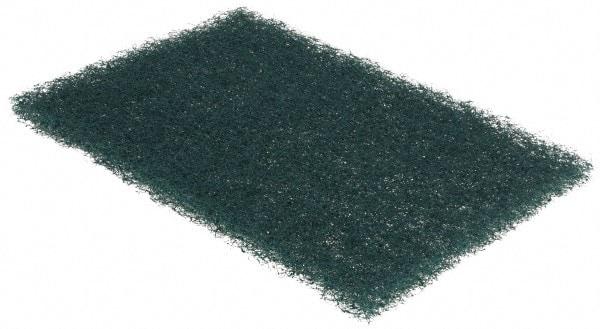 3M - 9" Long x 6" Wide x 1/4" Thick Scouring Pad - Heavy-Duty, Green - Exact Industrial Supply