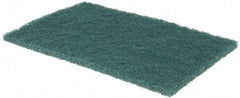 3M - 9" Long x 6" Wide x 0.4" Thick Scouring Pad - Medium-Duty, Green - Exact Industrial Supply